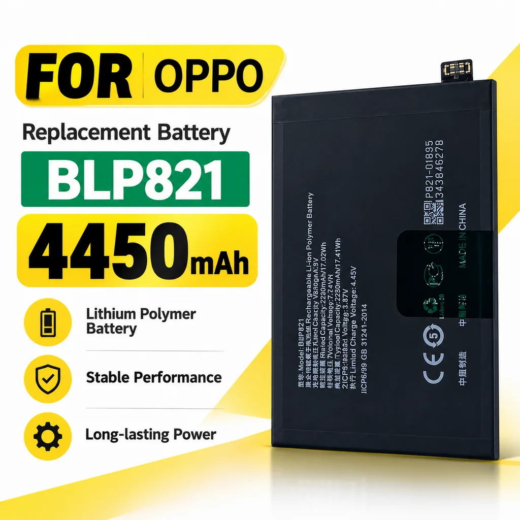 BLP821 4450mAh Lithium Battery Replacement For OPPO Mobile Phone Rechargeable Phone Repair Battery Replacement Accessory Part