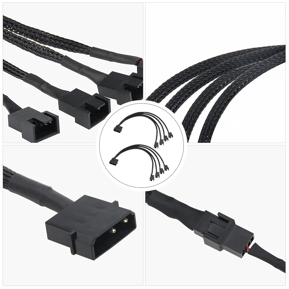 

2 шт. удлинительный кабель вентилятора, кулер процессора, поддержка 3-контактного охлаждения материнской платы, гибкость, разветвитель вентилятора, адаптер, шнур для ноутбука