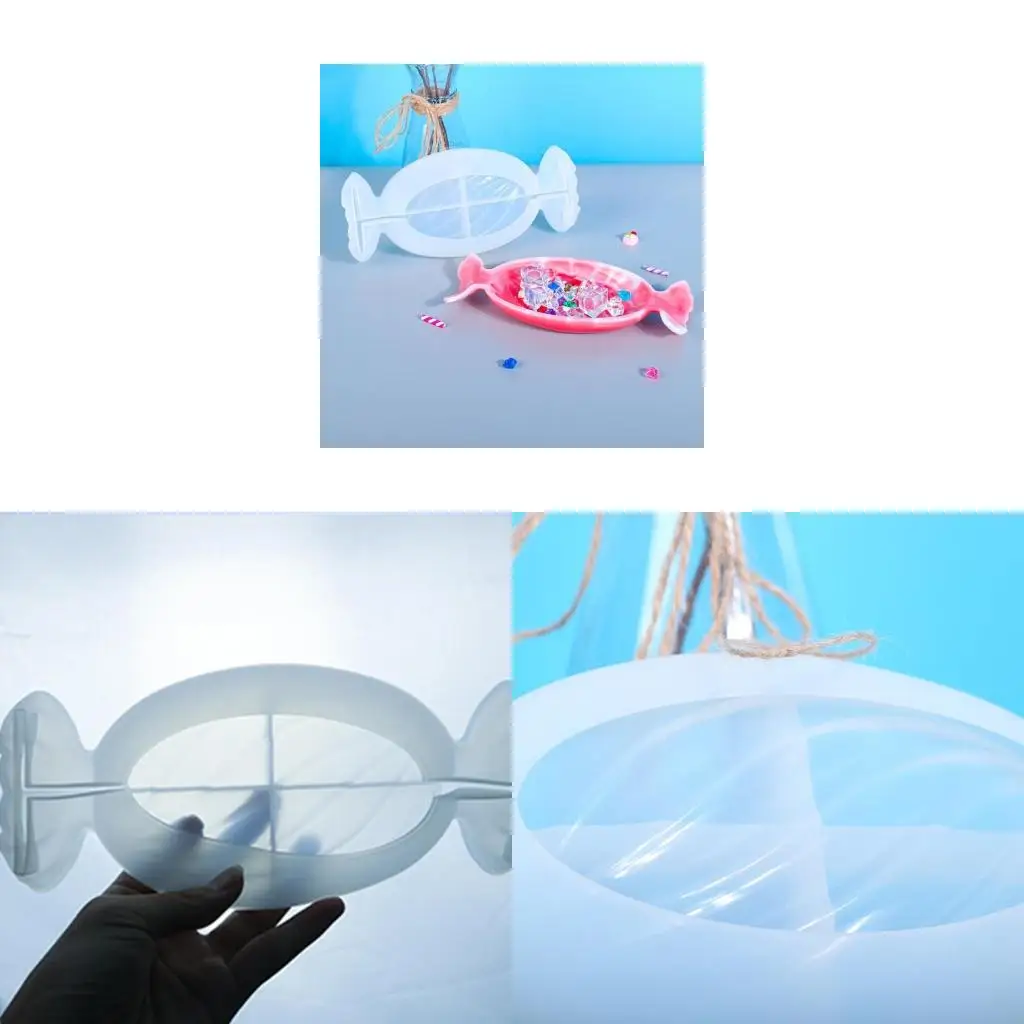 

Crystal Epoxy Resin Mold Candy Plate Dish Casting Silicone Mould DIY Crafts Making Tool