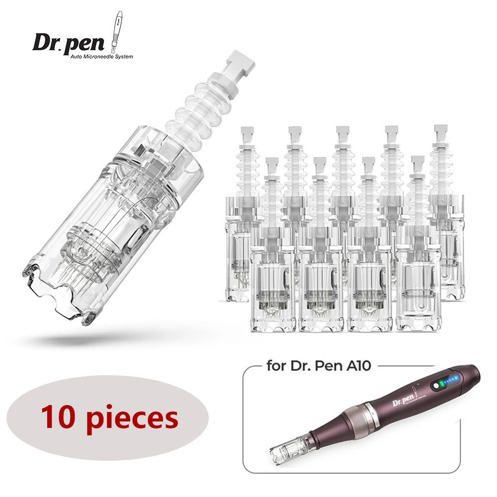 Dr.pen-Dermapen A10 MTS Agulhas, 12 Pinos, 24 Pinos, 36 Pinos, 42 Pinos, Nano para Drpen A10 Cuidados com a pele, fabricante original, 10 Pcs