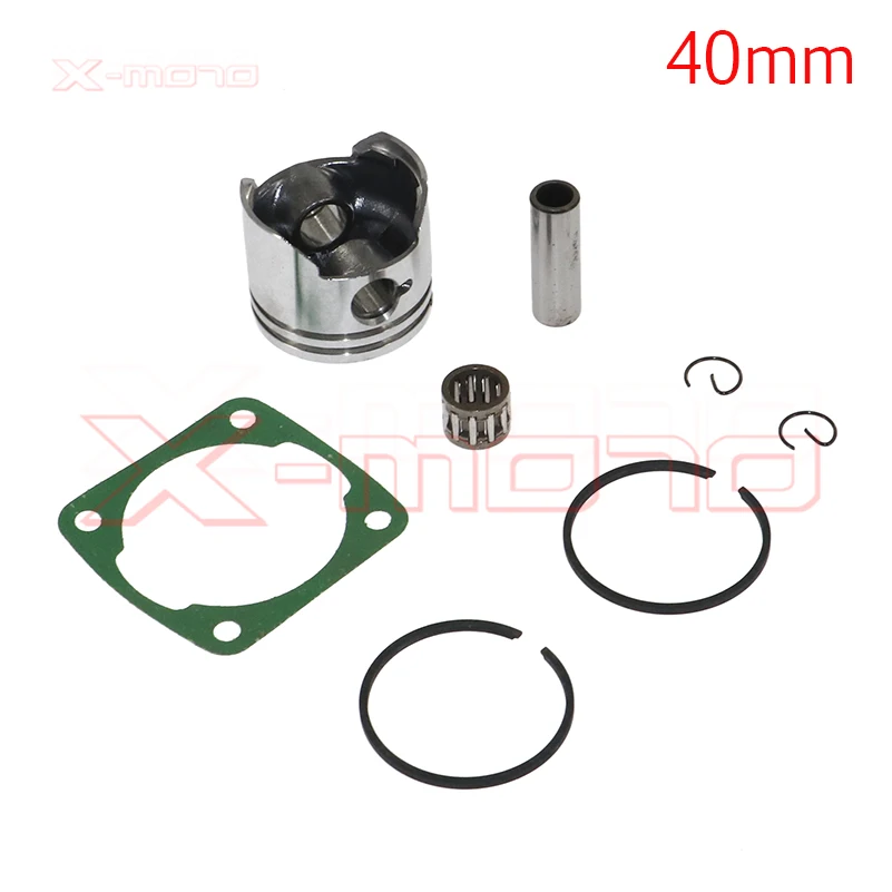 40/44mm Piston Kit for 2 stoke air cooled 47cc or 49cc engine Pocket Bike ATV Quad Mini bike