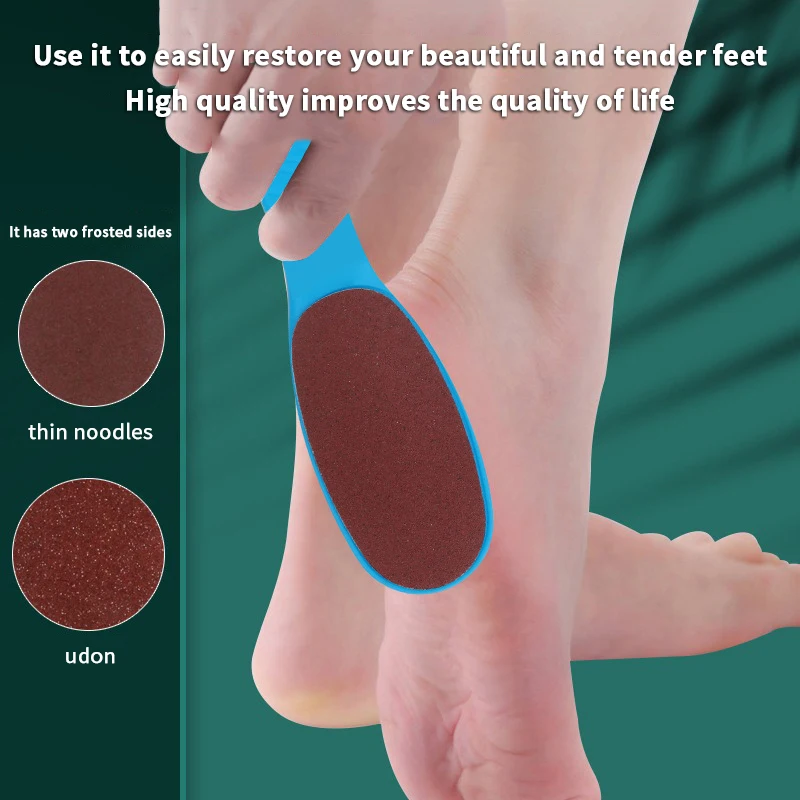 Dissolvant de callosités de talon, planche de frottement des pieds Abrasive Double face, broyeur professionnel de peau morte, outil exfoliant, soins des pieds, 1 pièces