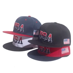 Modna czapka z daszkiem Fastball klasyczna haftowana flaga ameryki czapka z daszkiem dla mężczyzn czapka typu Snapback czapki hip-hopowe Unisex