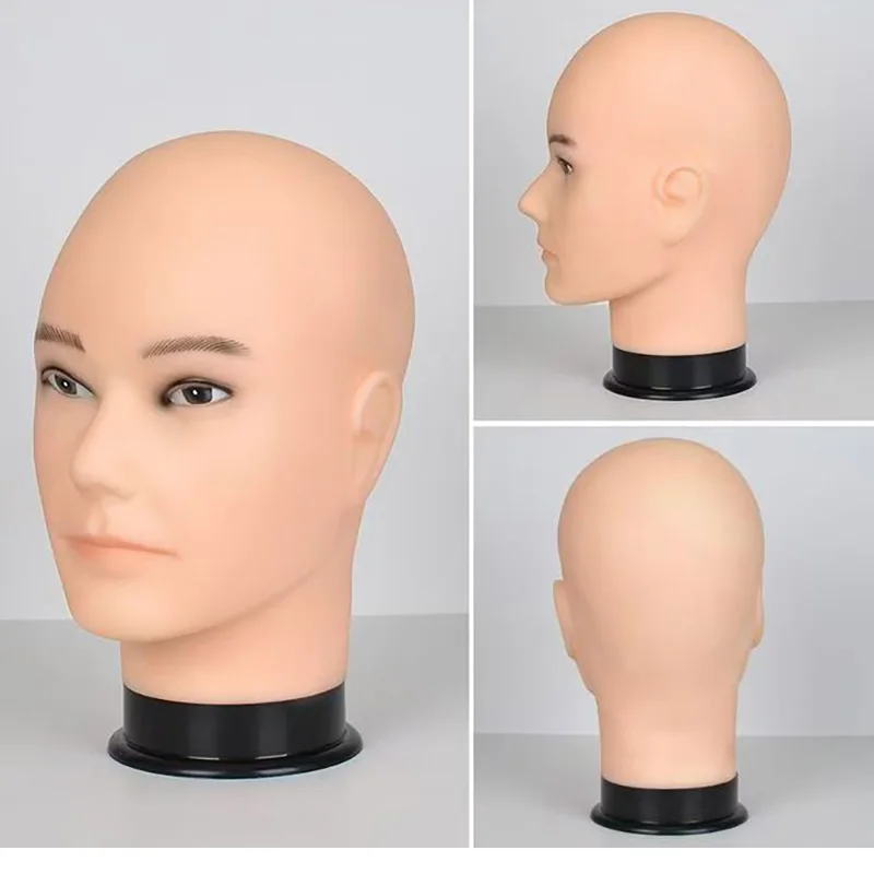 Male Mannequin Head for Wig Hat Glass Display Wig Head Stand