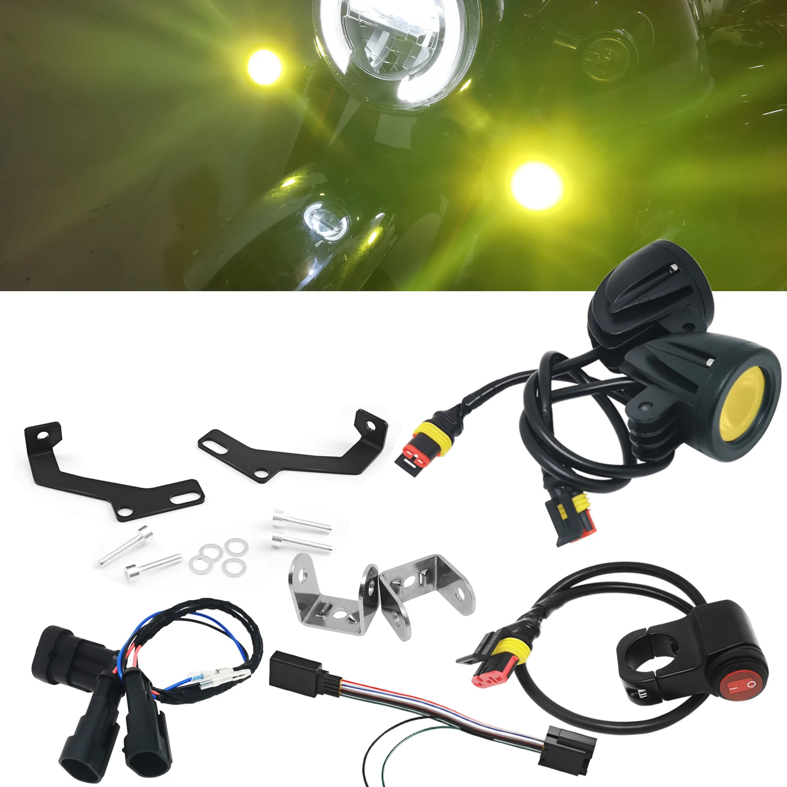 

LED Auxiliary Light Kit w/Wire kit Fits Honda Monkey 125 Z125M Z125MA Z125MK