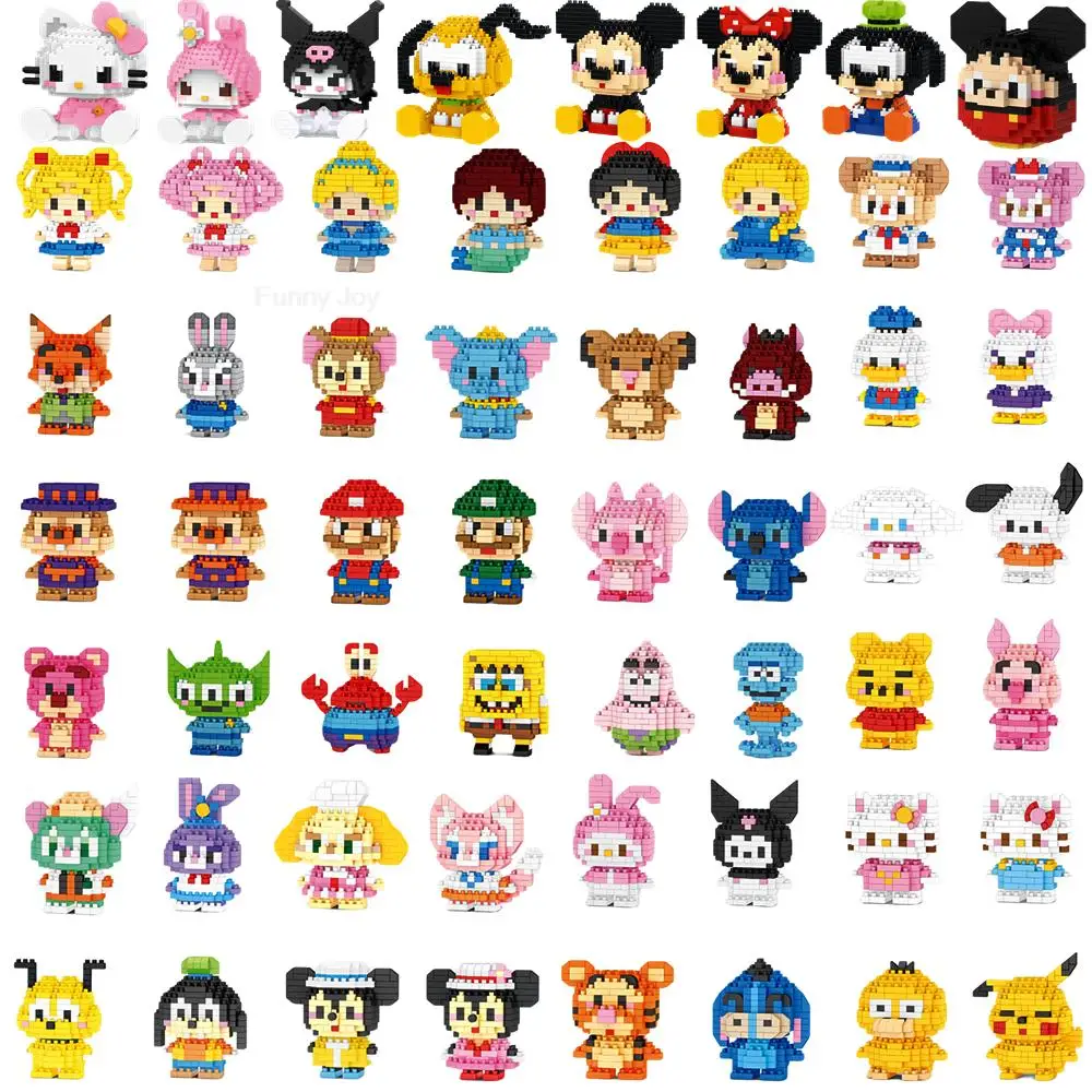 Anime Anime Blokken Kuromi My Melody Cinnamoroll Muis Bouwstenen Pop Speelgoed Kinderen Verjaardagscadeau