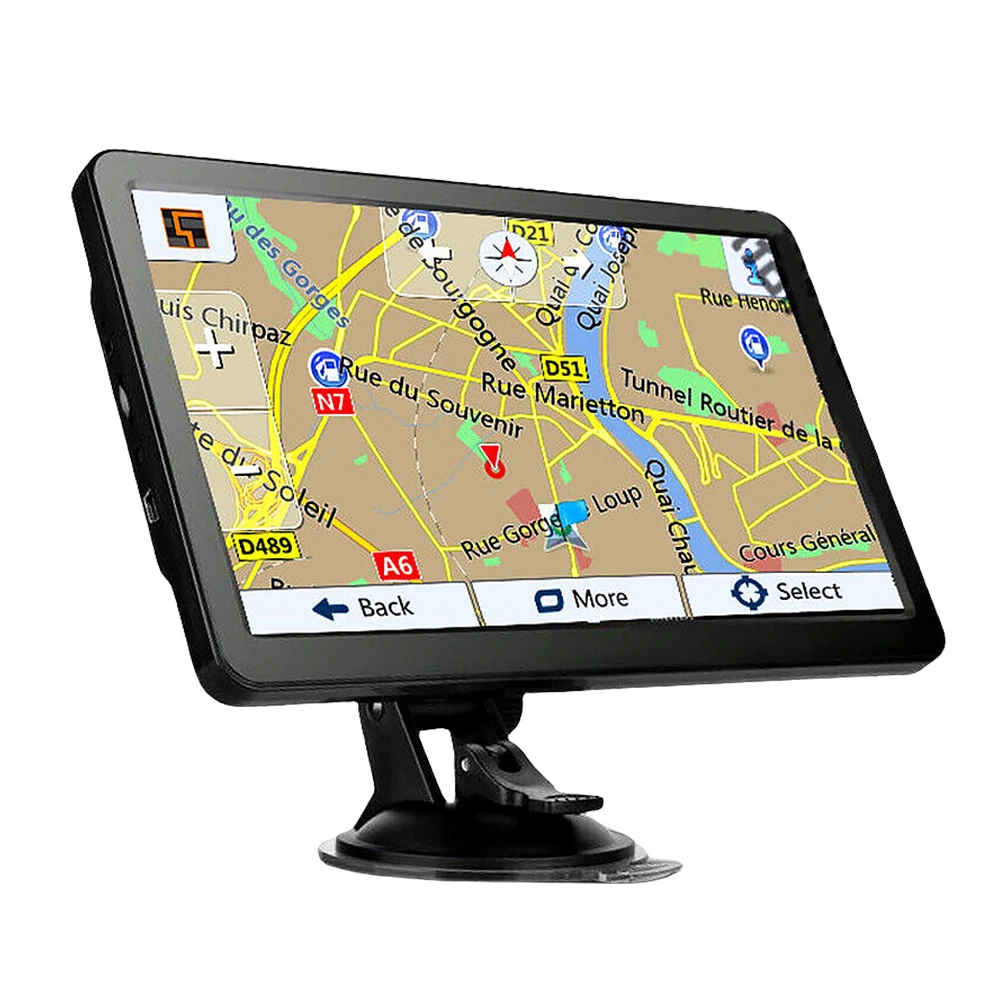 Navegador GPS para coche altavoz incorporado 7 pulgadas HD navegación GPS para coche transmisor FM Australia América del Norte Europa mapa recordatorio de voz