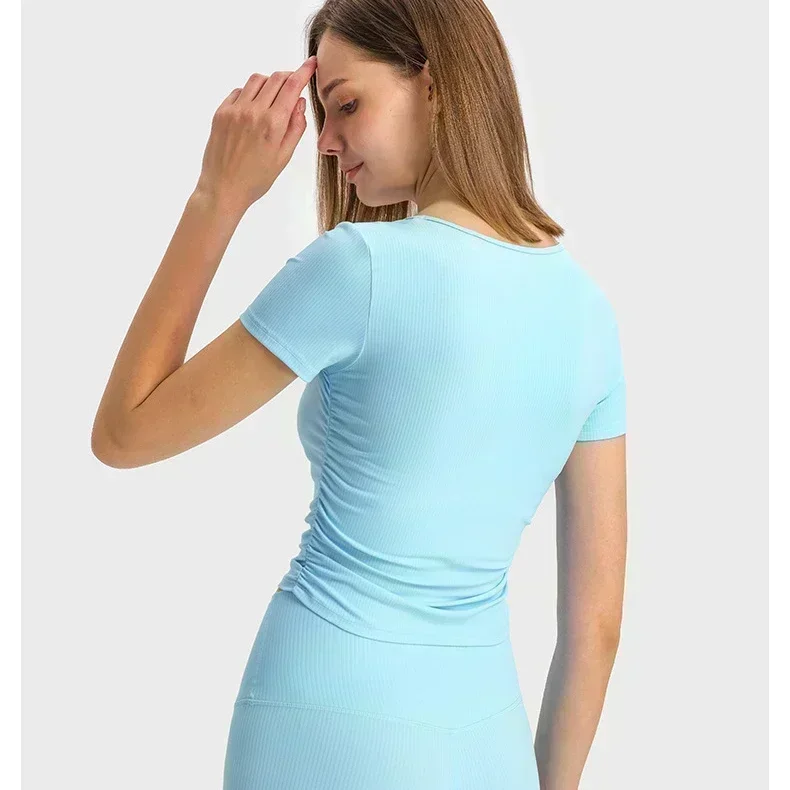 Lemon Women All it Takes High Elasticity Slim Short T-shirt Sports Short Sleeve Shirt Quick Drying Running Fitness Yoga Top