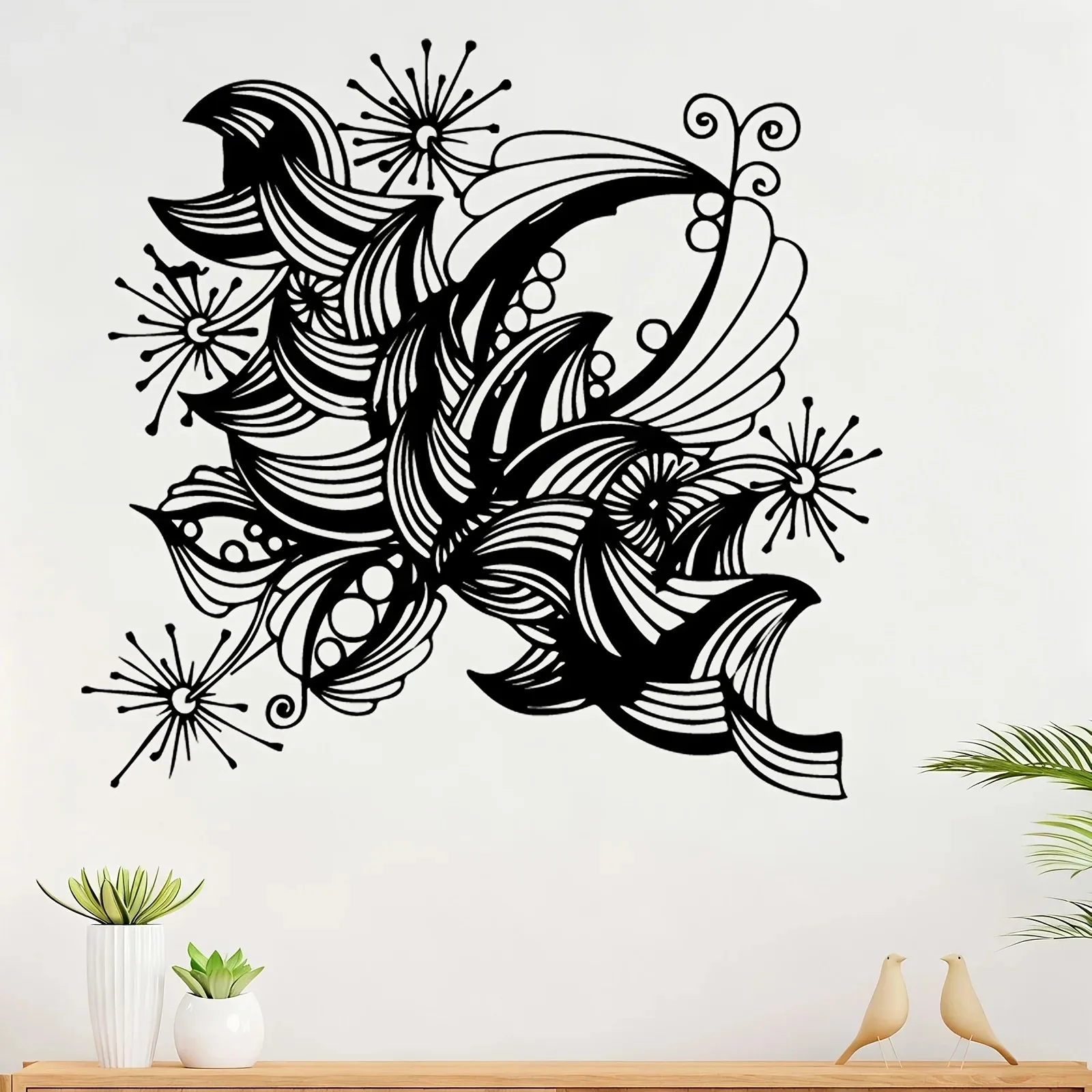 CIFBUY Iron Wall Art Abstract Swirl Metal Sign Waterproof Home Living Room Garden Decor Rustic Hanging Plaque
