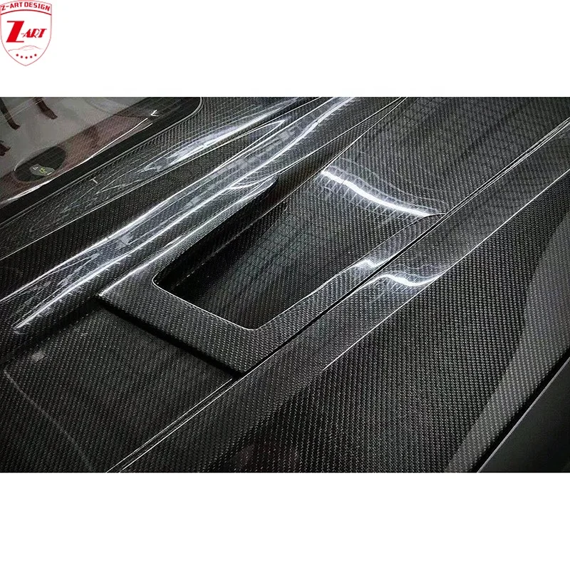 Z-ART W213 Real Carbon Fiber Engine Hood for  E CLASS Transparent Engine Bonnet for W213 Carbon Fiber Engine Cover