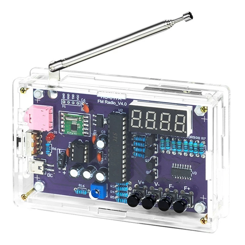 Radio Assembly Kit FM Circuit Board Making Microcontroller DIY Electronic Production Soldering Practice Loose Parts-A28R