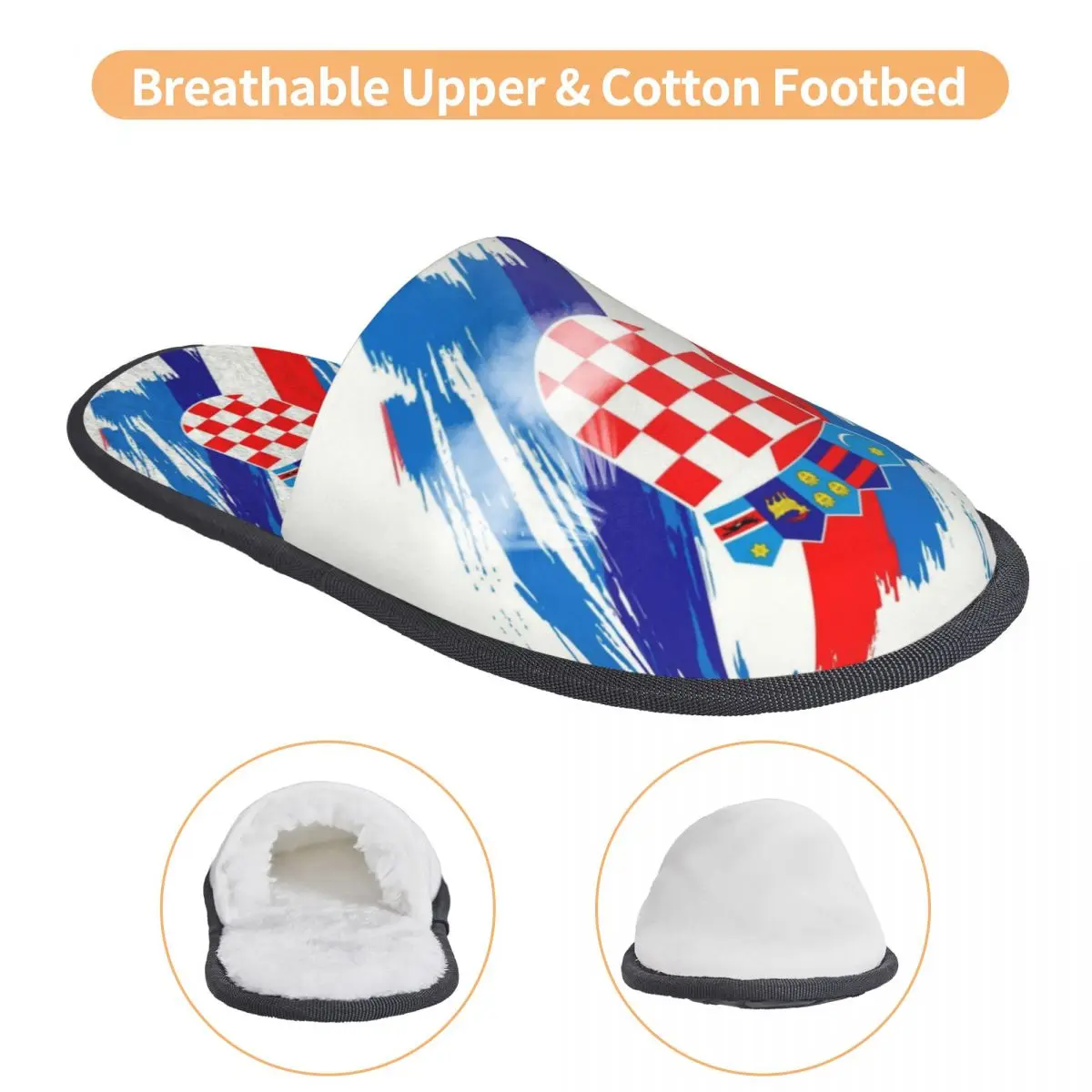 Pantofole personalizzate in Memory Foam con bandiera della croazia comode pantofole da casa patriottiche croate calde e lussuose