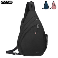 MOSISO Sling Bag for Men Women Business Casual Outdoor Sports Travel Chest Bag Fan-shaped Rope Crossbody Bag One Shoulder Bag