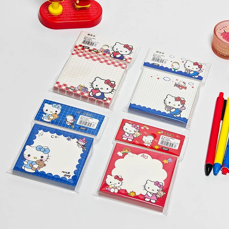 

16pcs/lot Kawaii Sanrio Kitty Memo Pad Creative N Times Stationery Label Notepad Bookmark Post School Supplies