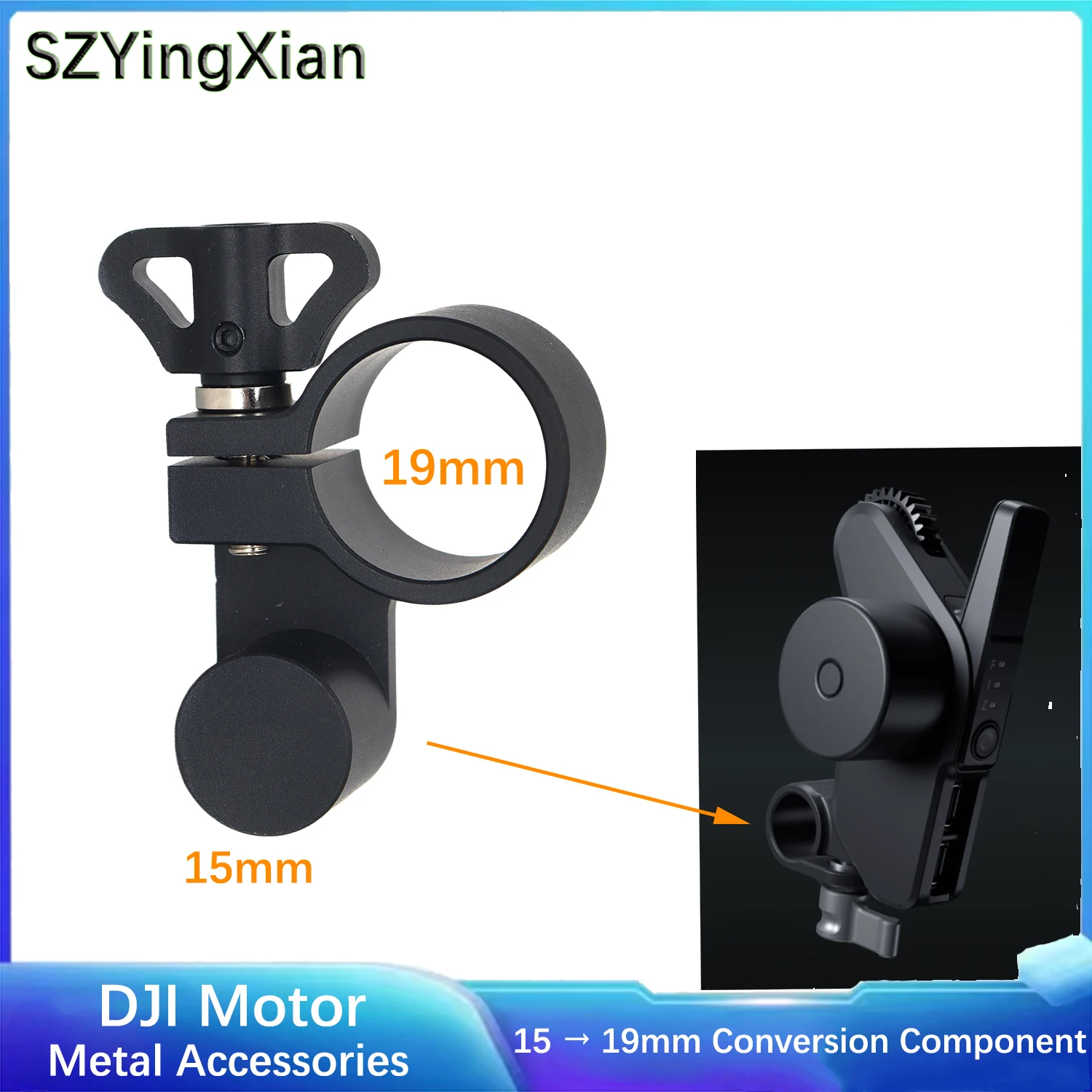 DJI Focus Pro Motor Rod Mount Clamp 15mm Convert To 19mm Rail Fixing Bracket Quick Lock Adapter