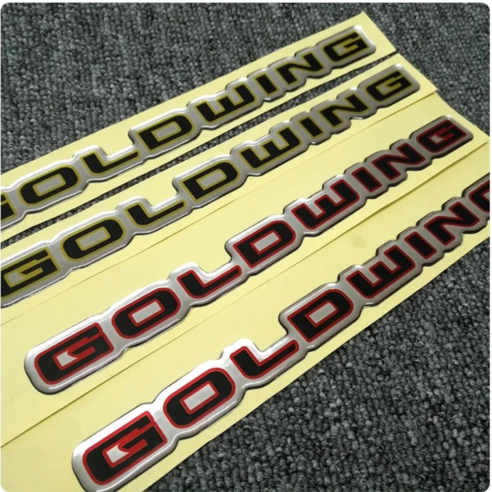 Adesivos de carenagem lateral com logotipo símbolo marca, emblema da tampa da bateria, Honda Goldwing GL1800, Gold Wing Tour F6B, ABS 3D, decalque