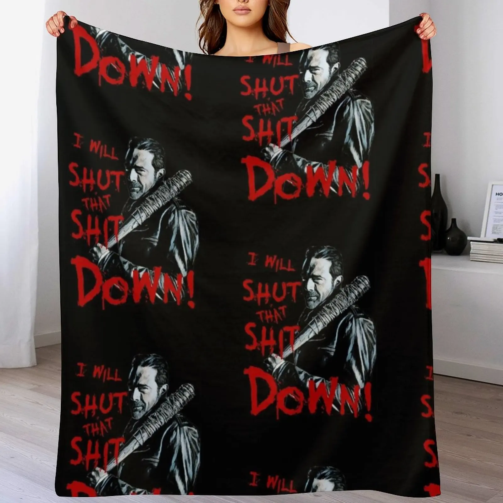 

Negan Throw Blanket Furrys For Baby Nap Travel Blankets