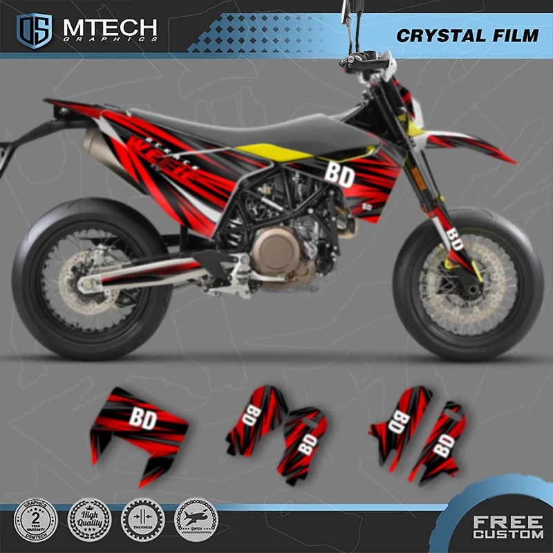 

DSMTECH Custom Team Graphics Decals Stickers Kits for Husqvarna 15-20 701 SUPERMOTO ENDURO 2015-2017 2018 2019 2020 016
