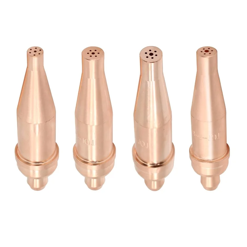 Punte per cannello da taglio in acetilene serie B08B-1-101, dimensioni 0-3, torcia resistente stile V adatta - Confezione da 4