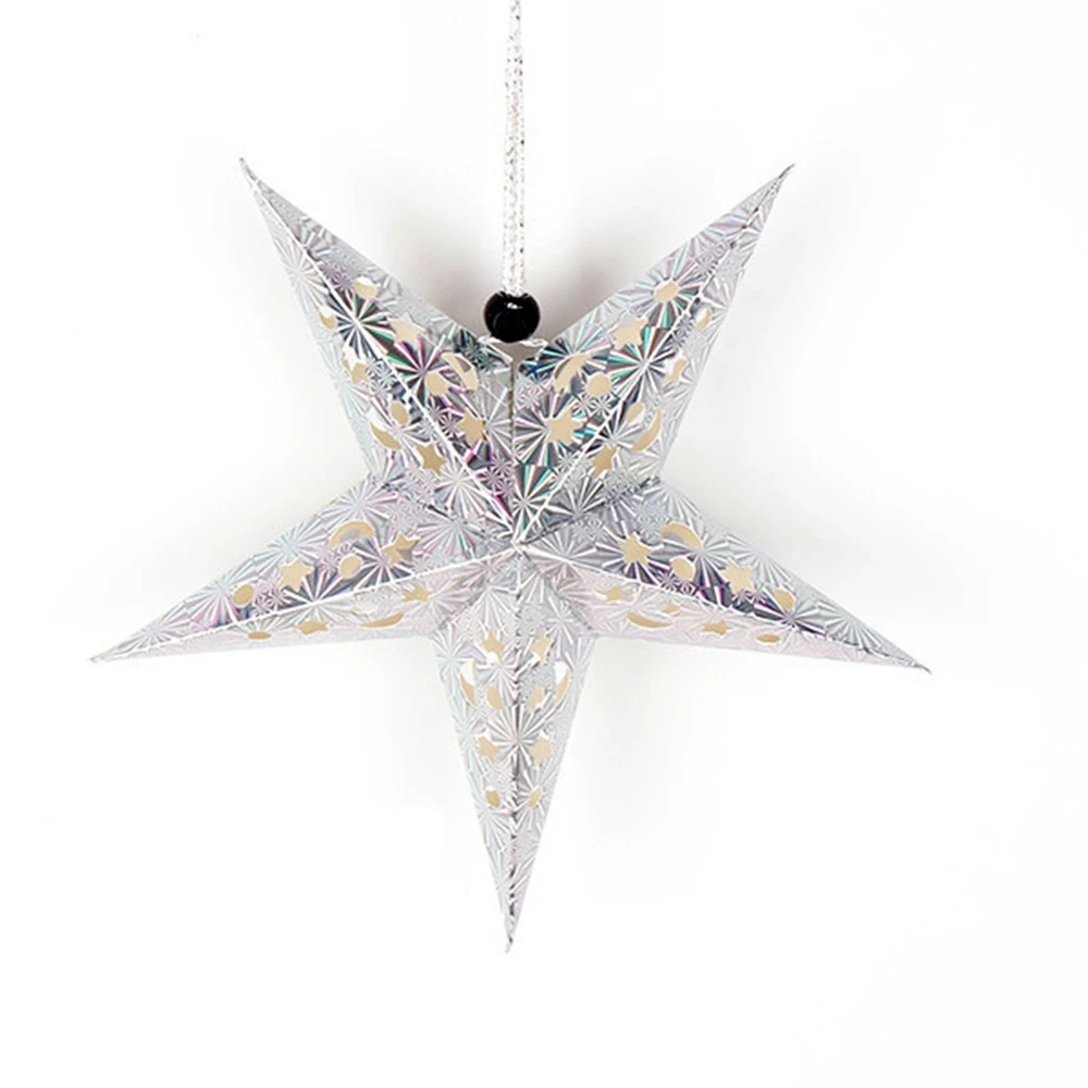 

1pc Laser Paper Wedding Party Birthday Christmas Festival Lantern Paper Star Hanging Decorations Ornaments