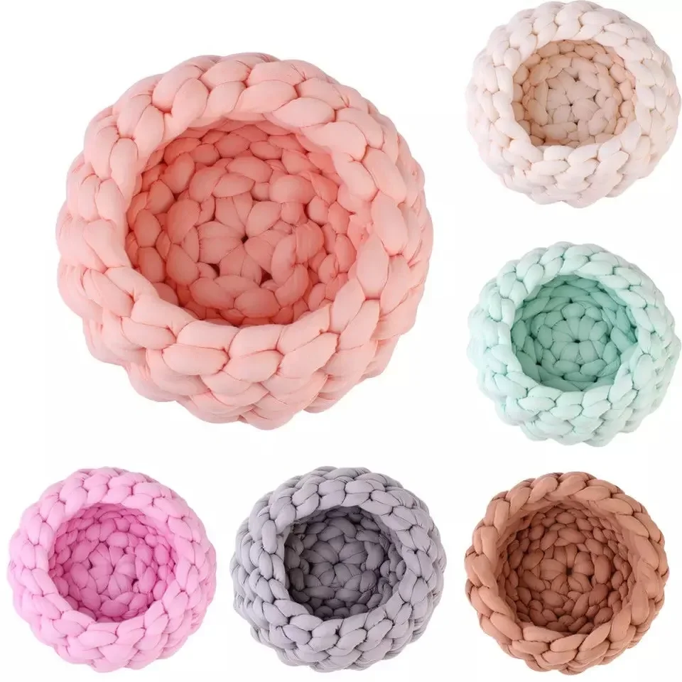 Super Warm Sleeping Nest Soft Long Weave Strap Pet Dog Bed for Dogs Basket Cushion Mat Animals Sleeping