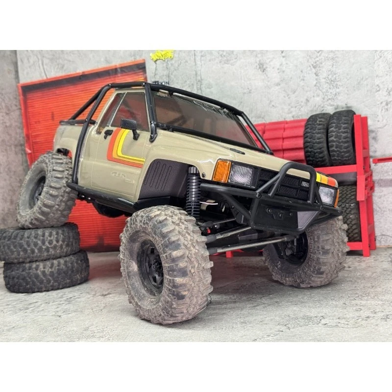 For Axial 1/10 SCX10 III 1987 Toyota SR5 RC Crawler Metal Front Battery Tray & Inner Fender , Scale Upgrade Parts Accessories