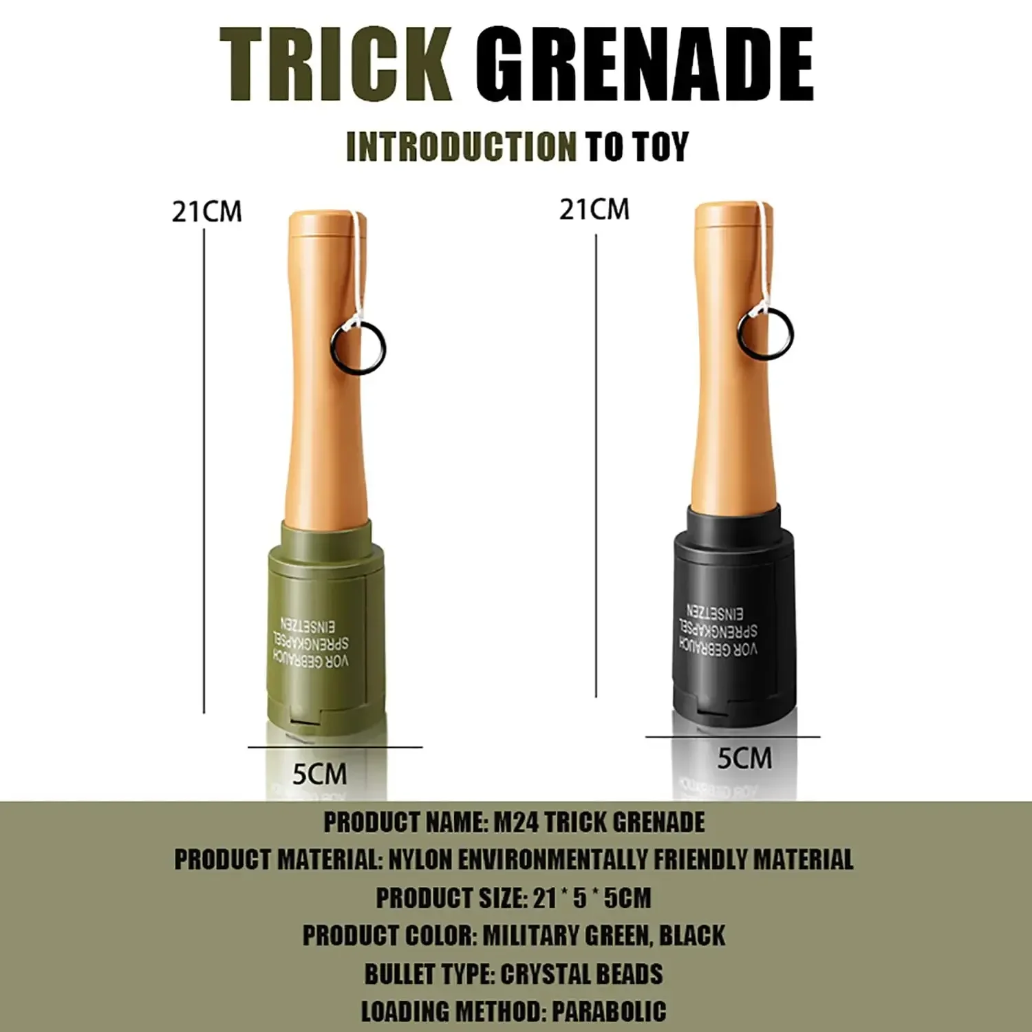 M24 قنبلة يدوية لعبة 2 قطعة الادسنس التكتيكية حلقة سحب قنبلة بلاستيكية لنموذج كرات الطلاء سقوط مقاومة إعادة الملء في الهواء الطلق فريق الرياضة #5