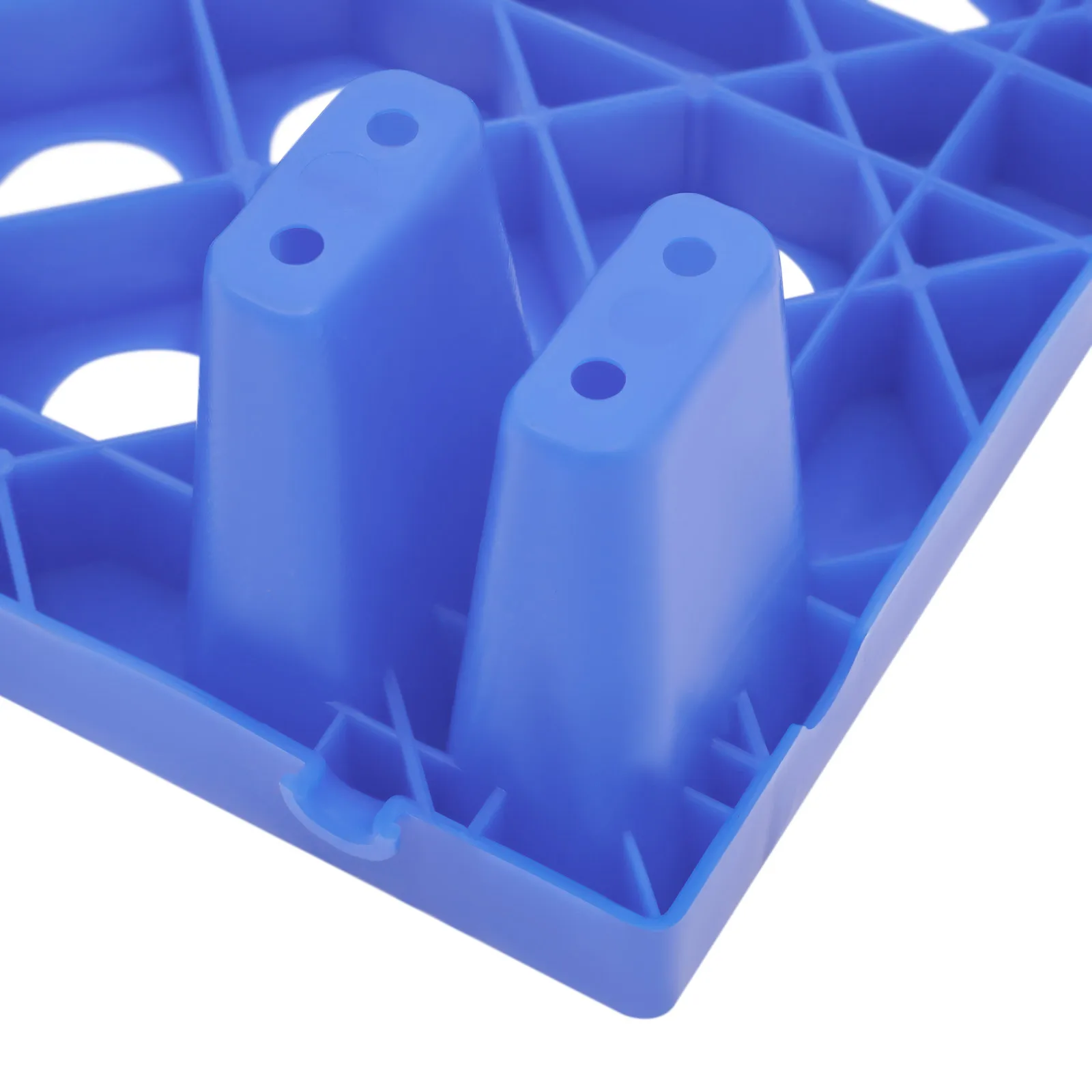 6PCS พื้นพลาสติกพาเลทสีฟ้า PP พาเลทน้ำหนักเบาพาเลทพลาสติกแต่ละรับน้ำหนักได้ 150 กก./330.69lbs สำหรับซูเปอร์มาร์เก็ต