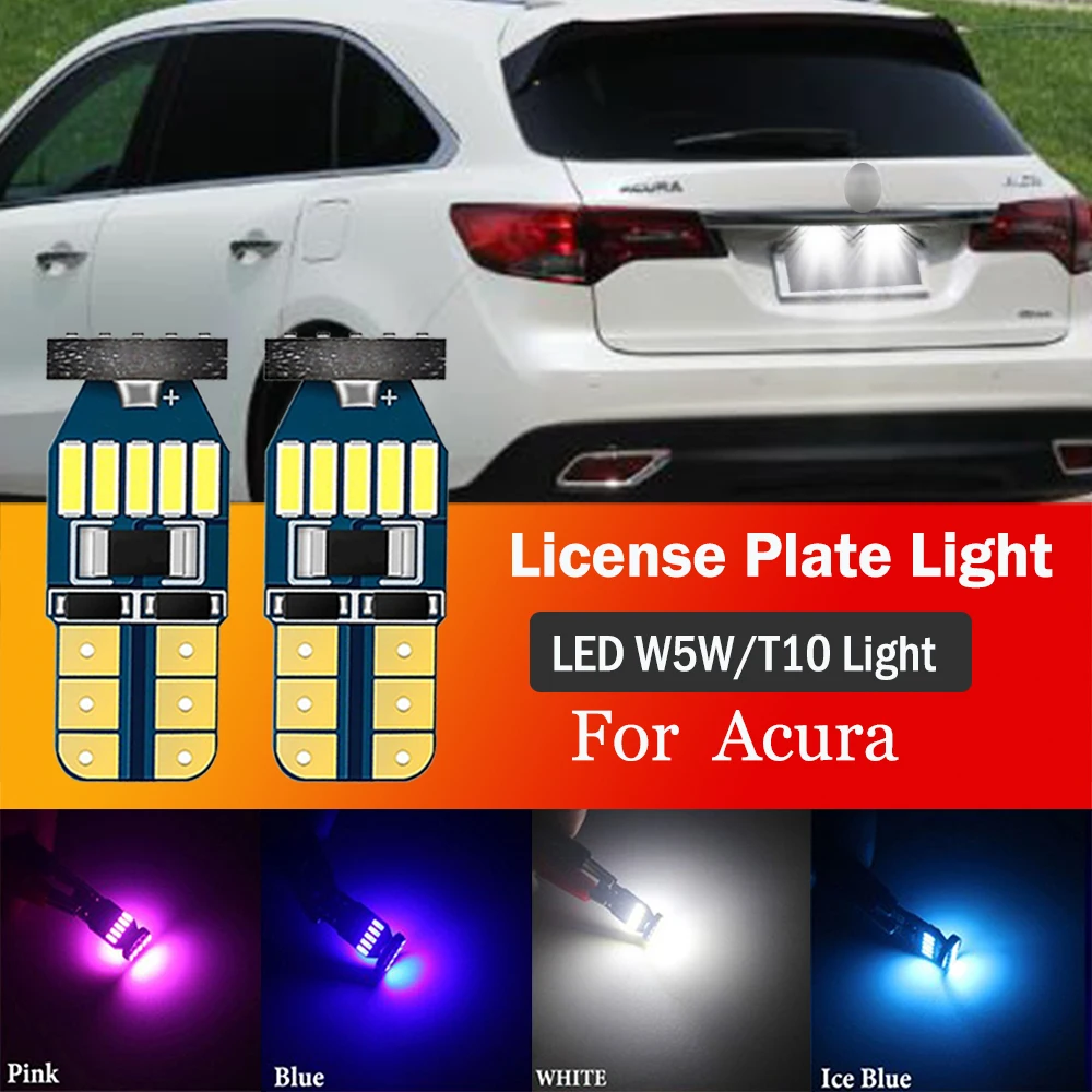 

2pcs LED License Plate Light bulb W5W T10 CANbus For Acura MDX 2001 2002 2003 2004 2005 2006 2007 2008 2009 2010 2012 2013 2