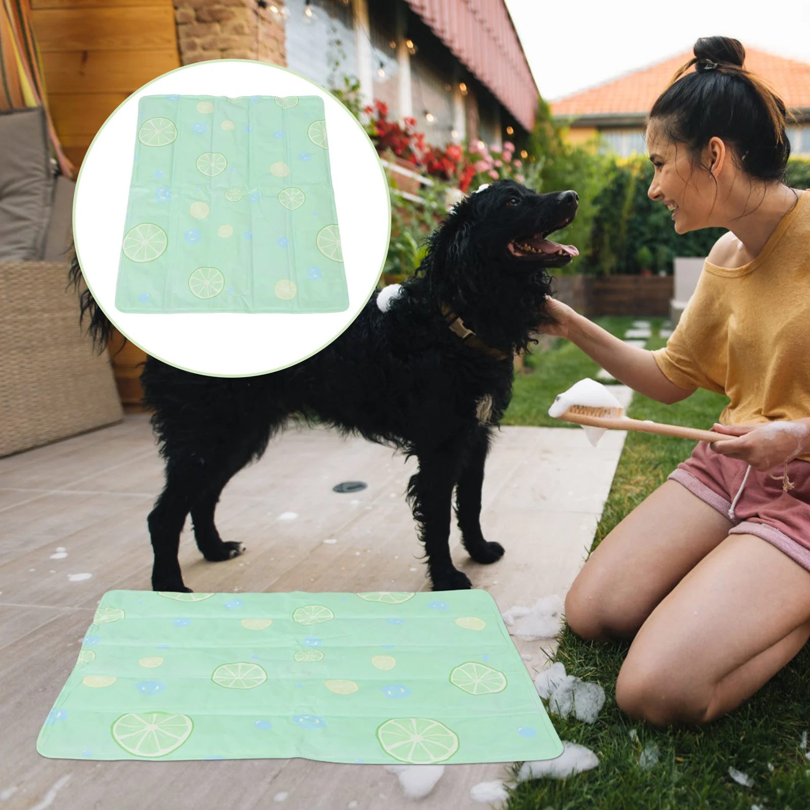 

23.7X17.5 Inch Pet Mat Washable Non-Slip Gel Pad For Dogs Cats Summer Cooling Mat Indoor Outdoor Use Dog Cooling Pad Small Large
