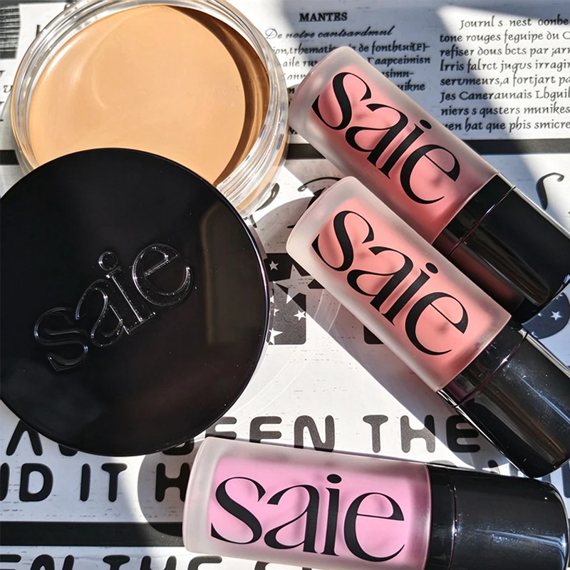 Saie Liquid Blush Highlighter Contouring Illuminating Shimmer Powder Natural Makeup Bronzer Cream Non-sticky Facial Cosmetics
