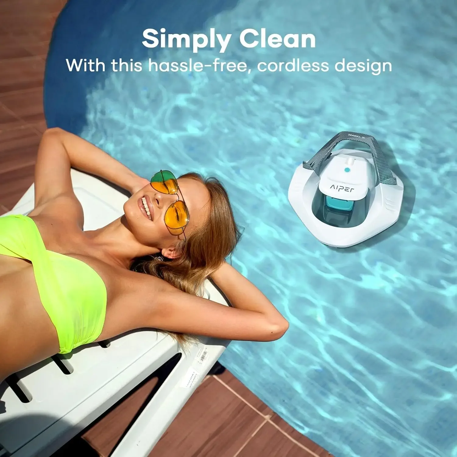 Robotic Pool Cleaner, Pool Vacuum with Dual-Drive Motors, Ideal for Above-Ground Flat Pools up to 40 Feet, Self-Parking, Lasts