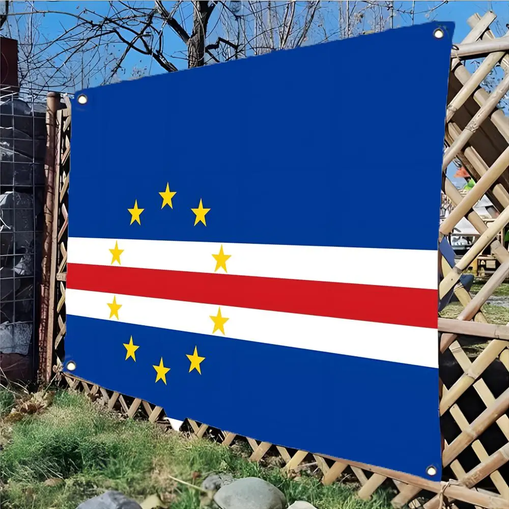 Flag of Cape Verde Flags Edgeless four-ring hanging decor indoor outdoor compatible easy for hanging display
