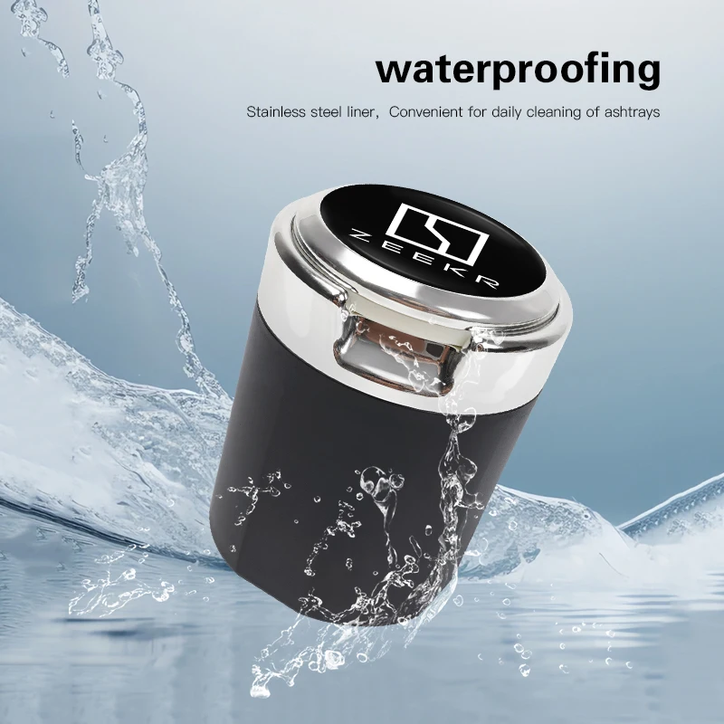 اكسسوارات السيارات الداخلية منفضة سجائر مصباح ليد المحمولة حامل رماد الدخان ل Zeekr 001 009 7X 007 007GT 001FR Zeekr X Zeekr MIX #4