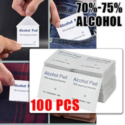 100Pcs Disposable Alcohol Cotton Pads Car Detailing Wash Towel Alcohol Disinfection Wipes Large Screen Glasses Cleaning Cotton