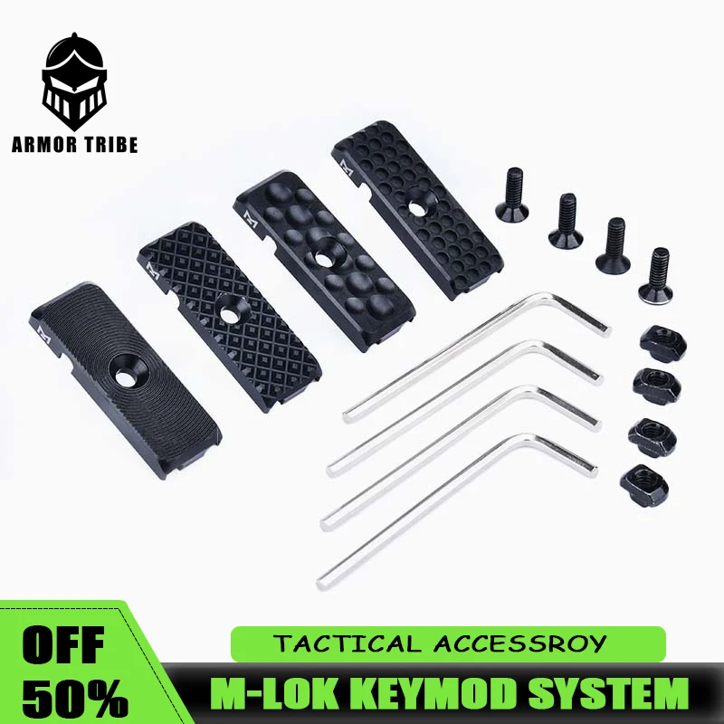 Wadsn Military Metal CNC Tactical Accessroy M-Lok Keymod Wire Guide System Airsoft Weapon Rail Handguard Tail Fixed Accessory