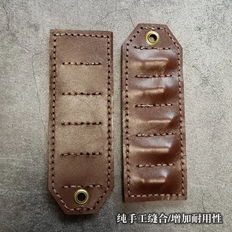 Imagem -03 - Edc-estojo de Couro Feito à Mão Primeira Camada Couro Vegetal Curtido Suporte da Bainha Armazenamento Portátil ao ar Livre Ferramentas de Bolso Edc