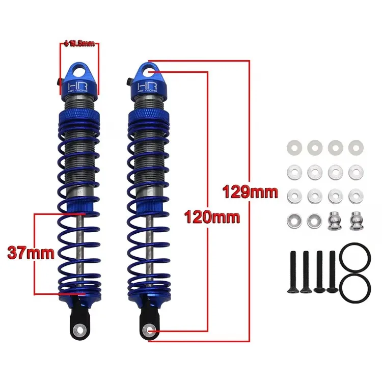 

Алюминиевые амортизаторы Hot Racing с большим отверстием и резьбой для внедорожников 1/10 с использованием амортизаторов 120 мм