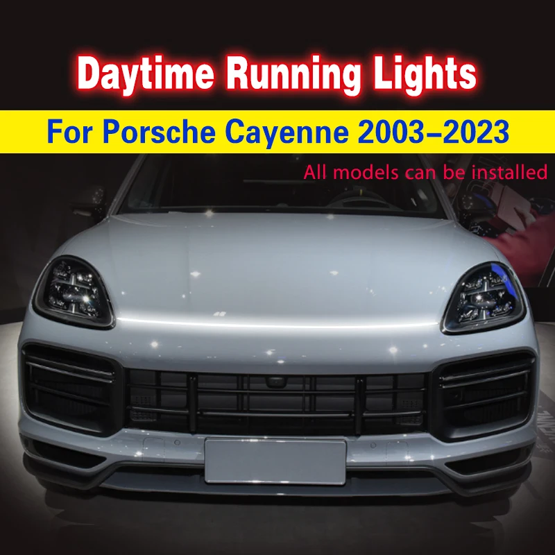 

12V Car DRL Waterproof Flexible Driving Light For Porsche Cayenne 2003-2023 Auto Daytime Running Lamp Decorative Ambient Lamp