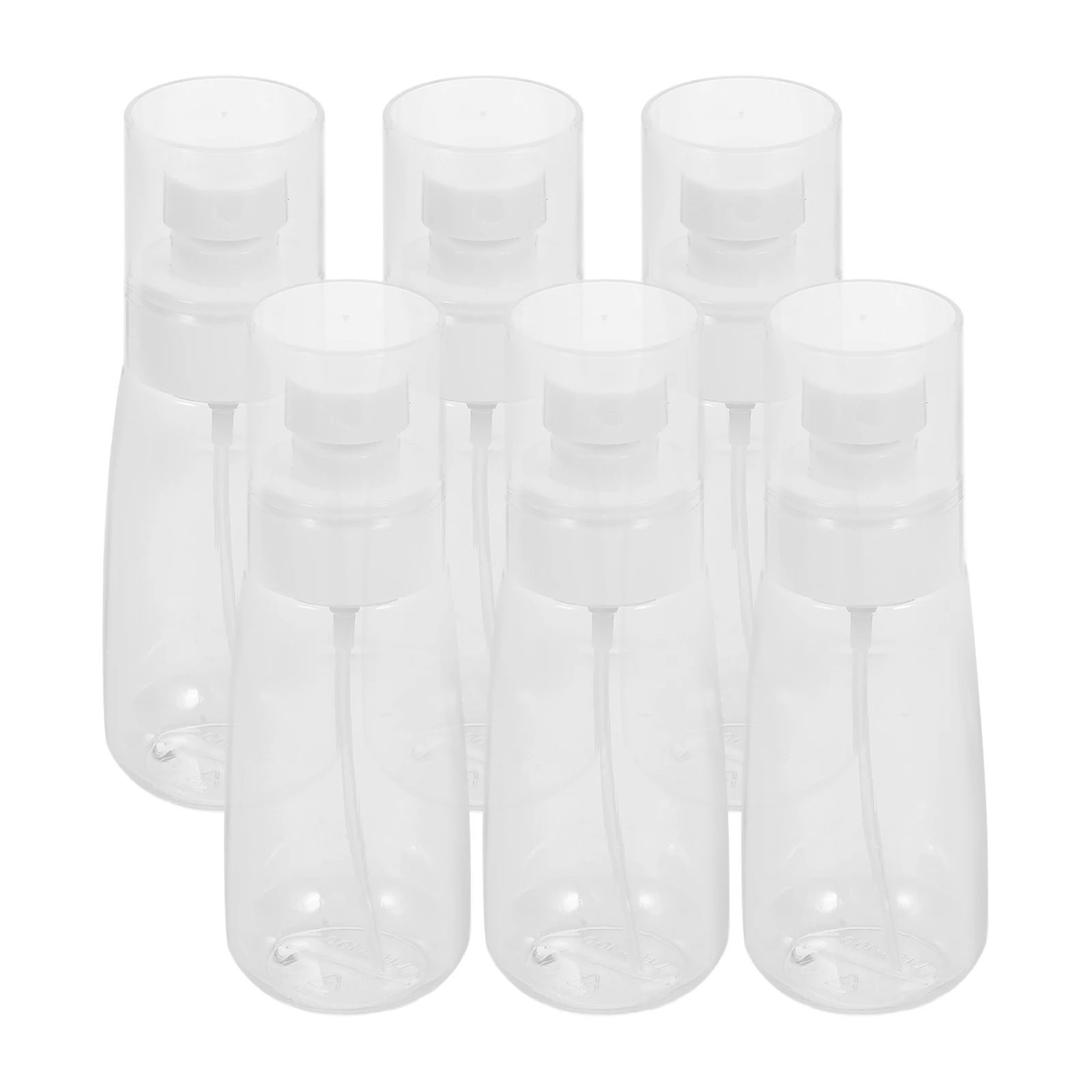 

6 Pcs Travel Bottle Continuous Spray Body Airless Pump Bottles Face Wash Container Perfume for Hair Filling Empty Oil Size