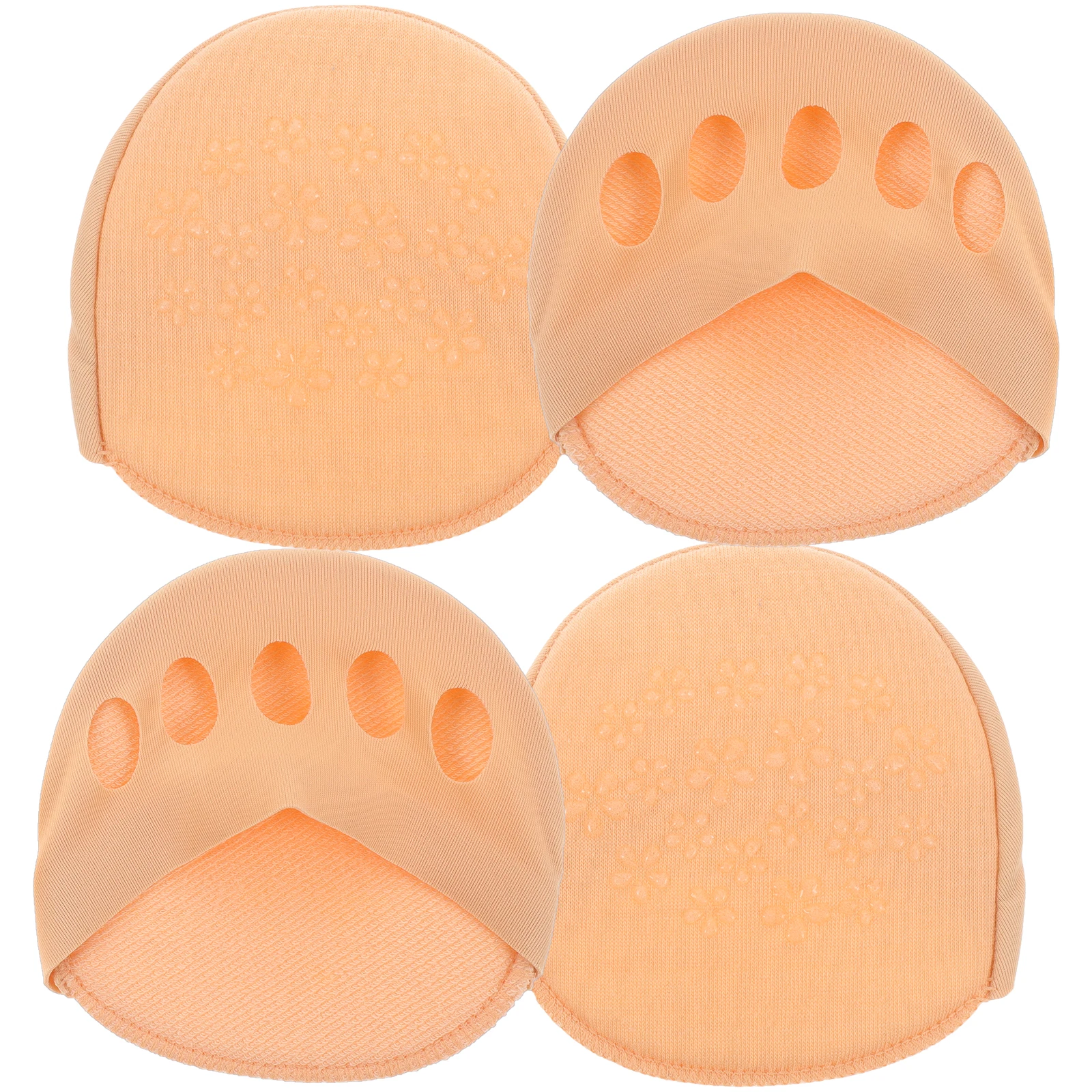 

2 Pairs Women Toe Socks Invisible Forefoot Pad Insole Half Gripper Nylon Miss Women's