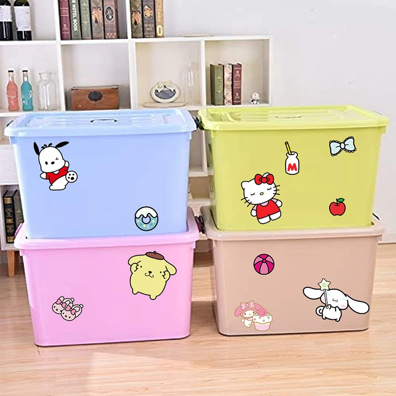 8 Sheets Assemble Jigsaw Girl Toy Mix Kuromi Hello Kitty Children Puzzle Anime Stickers Make A Face Assemble Cartoon Game Decal