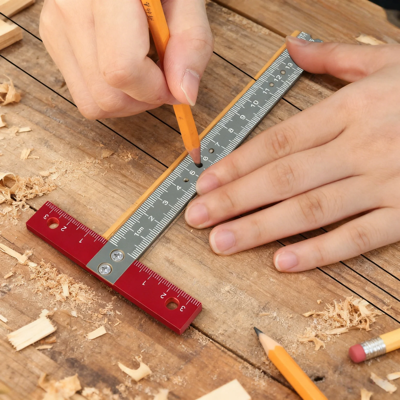 

Алюминиевая Т-образная линейка 170 мм с лазерной разметкой, Т-образная позиционирующая линейка, чертежная архитектурная линейка, измерительный инструмент для угольников