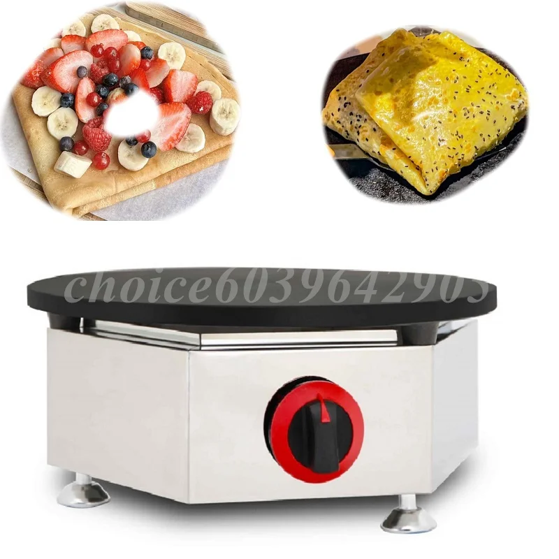 Commercial Gas Crepe Maker Pancake Making Machine Flat Plate Crepe Griddle Fully Automatic Portable Tortillas Oil Cake Machine