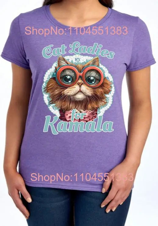 

Женская футболка Cat для Kamala Harris, женская футболка Harris Walz 2024