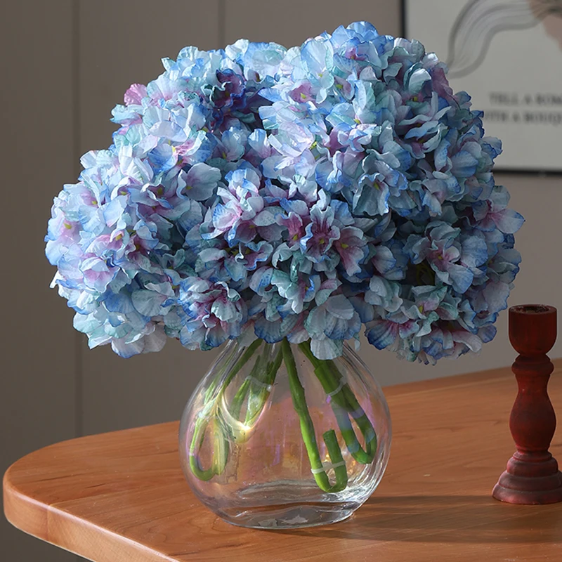 1/2 Stücke Hortensien Künstliche Blumen 36 cm Gefälschte Blumenstrauß für Wohnkultur Garten Hochzeit Dekoration Vase Arrangement Ornament – Detail 1