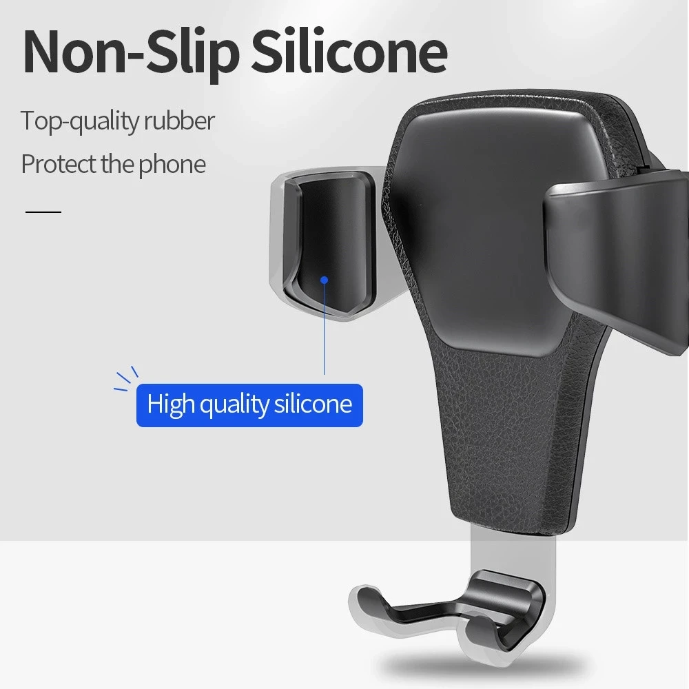 Gravity Car Phone Holder car Air Vent Clip Mount phone Stand Auto Locking Car GPS Navigation Bracket For iPhone Xiaomi Samsung view 3