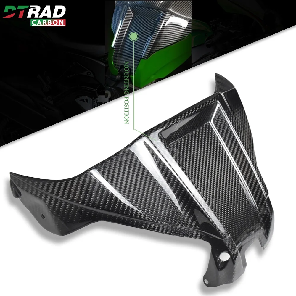 Carbon Fiber Front Fuel Tank Airbox Cover Front Upper Fairing Cowl For KAWASAKI Ninja ZX 10R 2011-2023 Motorbike Fairing Kit