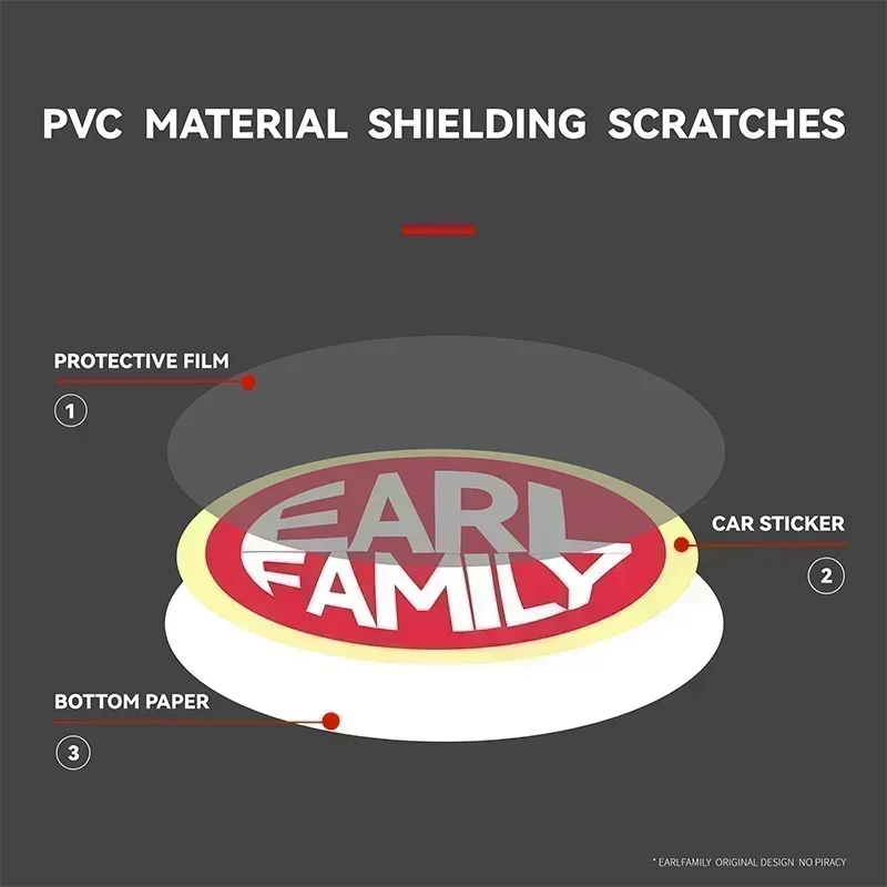 ملصقات سيارات جرافيتي ملونة للدراجات النارية من EARLFAMILY، تصميم رسومات على شكل حبر فني، شارات رائعة مقاومة للماء لتصفيف السيارة
