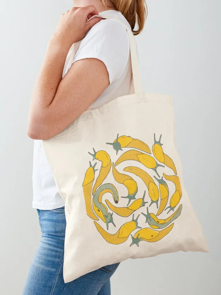 

Banana Slug Party Tote Bag tote reusable shopping bags screen canvas